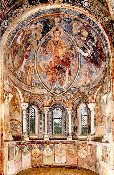 Chapelle des moines de Berzé-la-Ville, peintures murales dans l'abside